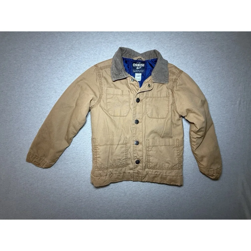 Oshkosh Bgosh Boys 5t Camel Color Button Up Jacket